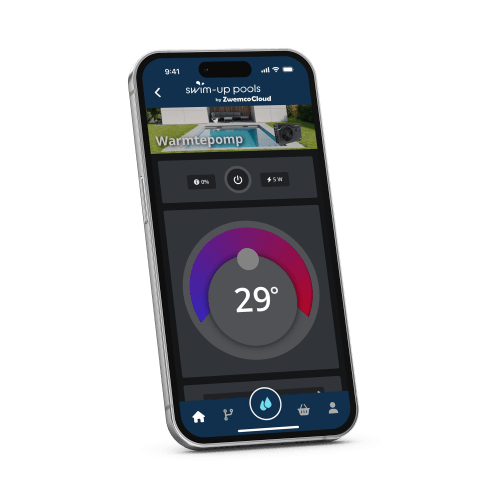 Wifi aan het zwembad met houten afwerking opbouw zwembad Swim-Up Pools